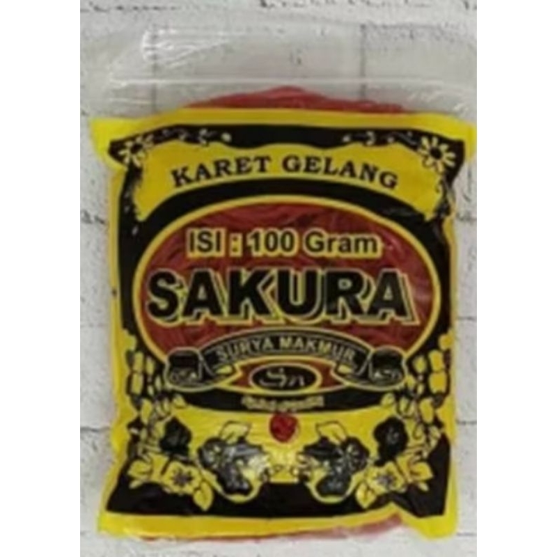 

Karet Gelang Merah Sakura 1 Bungkus 100 Gram