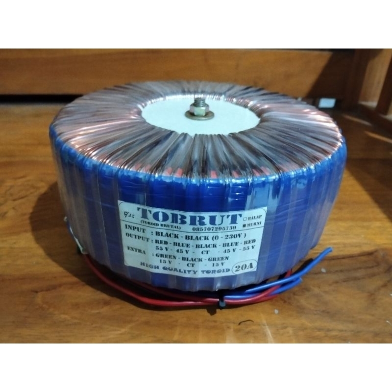 TRAFO TOROID DONAT 20A CT 45-55V MURNI.