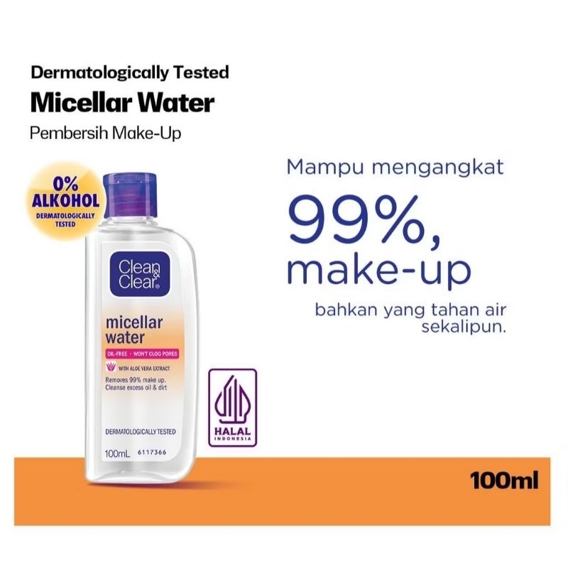 CLEAN AND CLEAR MICELLAR WATER 100ML