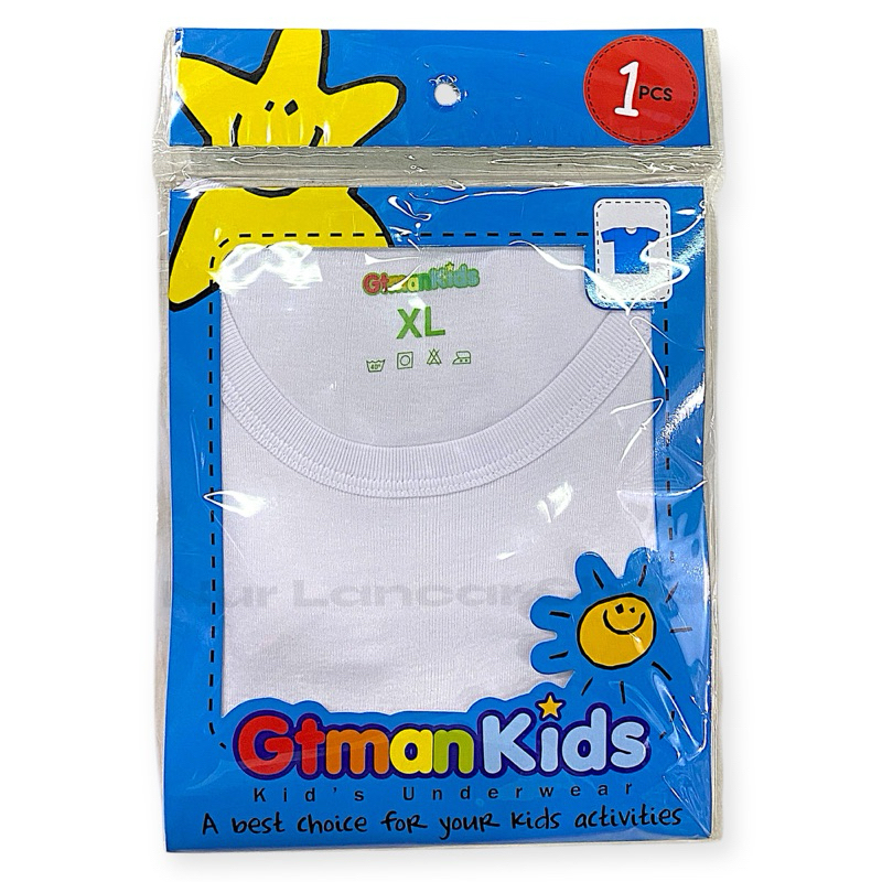 1pcs - Oblong anak GT Man Kids GTMK -03 | Pakaian Dalam Anak Kaos Oblong Putih