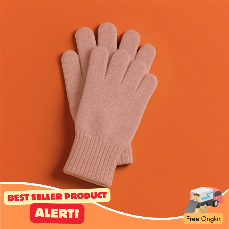 Sarung Tangan Bulu Sintetis – Winter Gloves Hangat Wanita Korea Style
