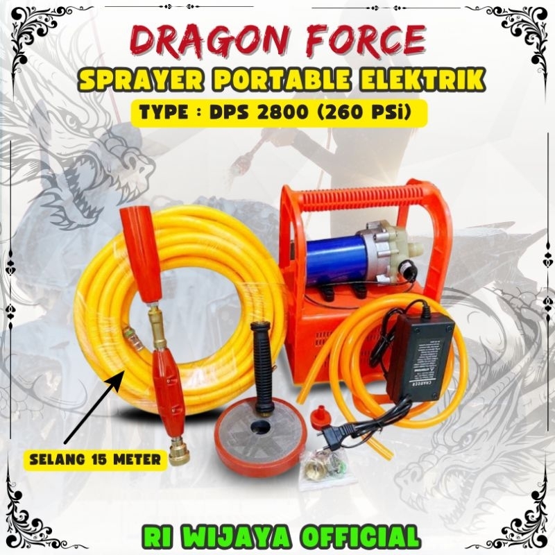 PORTABLE SPRAYER DRAGON DPS 2800 / STEAM CUCI MOBIL / ALAT CUCI MOBIL / SEMPROT CUCI MOBIL / ALAT CU
