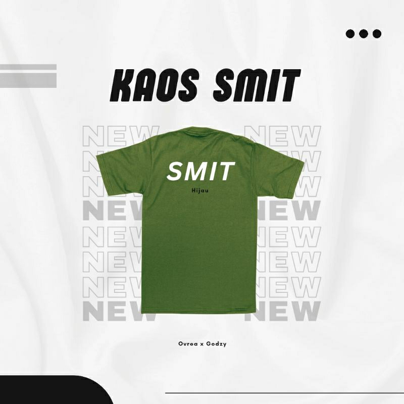 Kaos Smit Merah, Hijau, Putih Pria Wanita Cotton Combed Premium Lengan Pendek Premium Kaos Pria Term