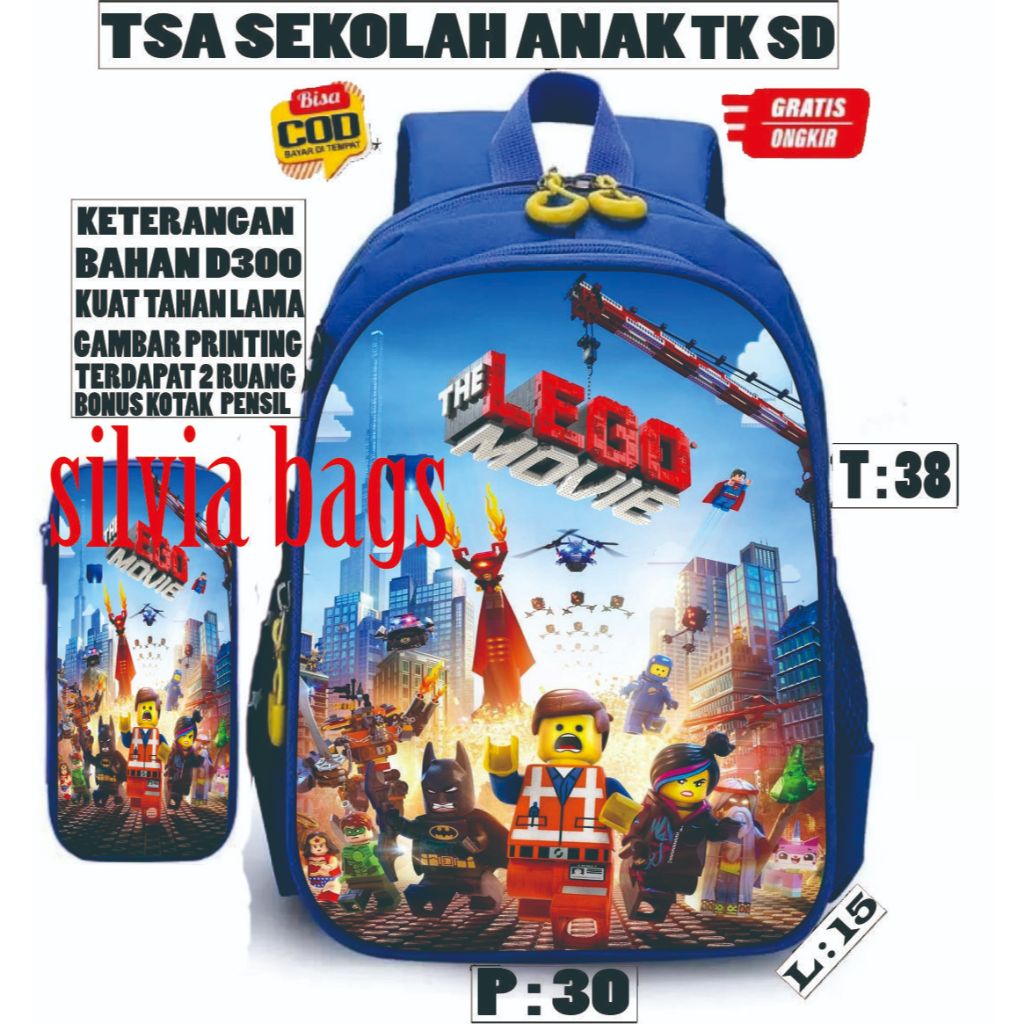tas sekolah anak VIRAL SILVIA BAGS - Bisa(COD) Bayar Ditempat tas ransel anak LEGO Tas Sekolah sekol