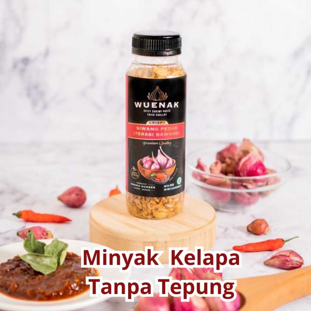 

SIWANG TERASI BAWANG PEDAS ASLI TANPA TEPUNG PREMIUM WUENAK NETTO 90G