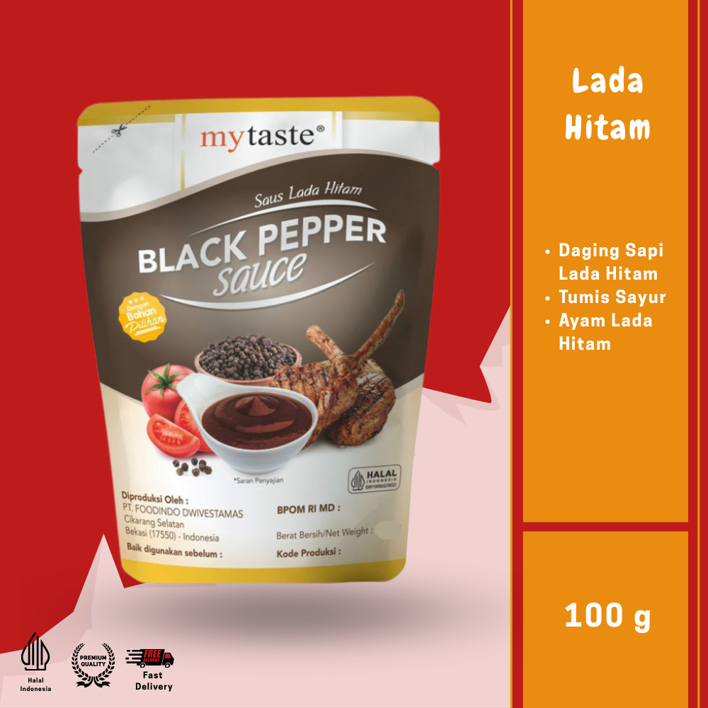 

My Taste BlackPepper Sauce 100gr Saus Lada Hitam Saus Barbeque Grill Saus Steak