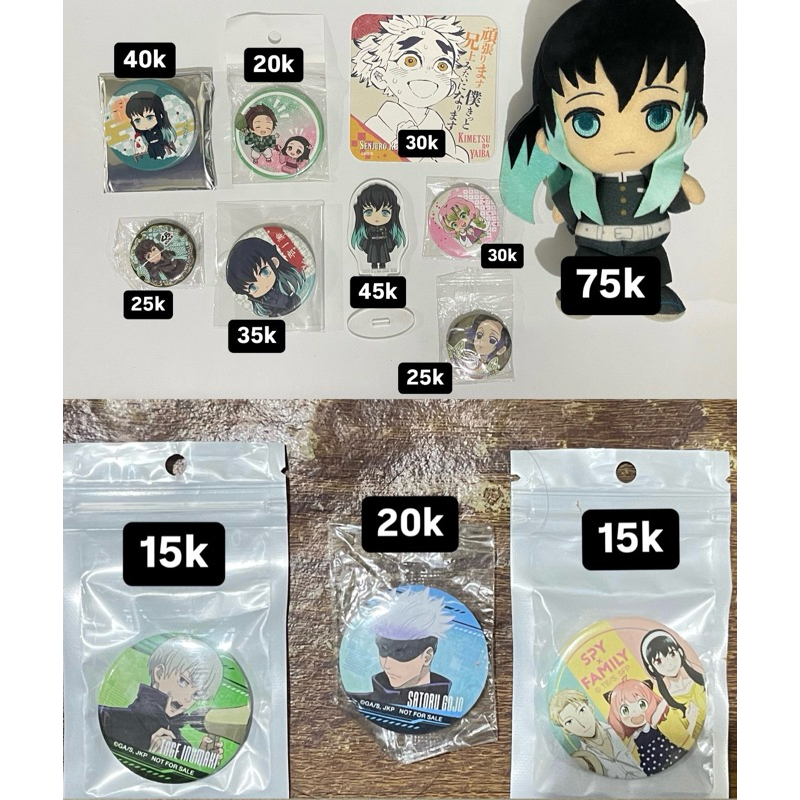 BADGE KNY, JJK, SPY X FAMILY & DOLL MUICHIRO