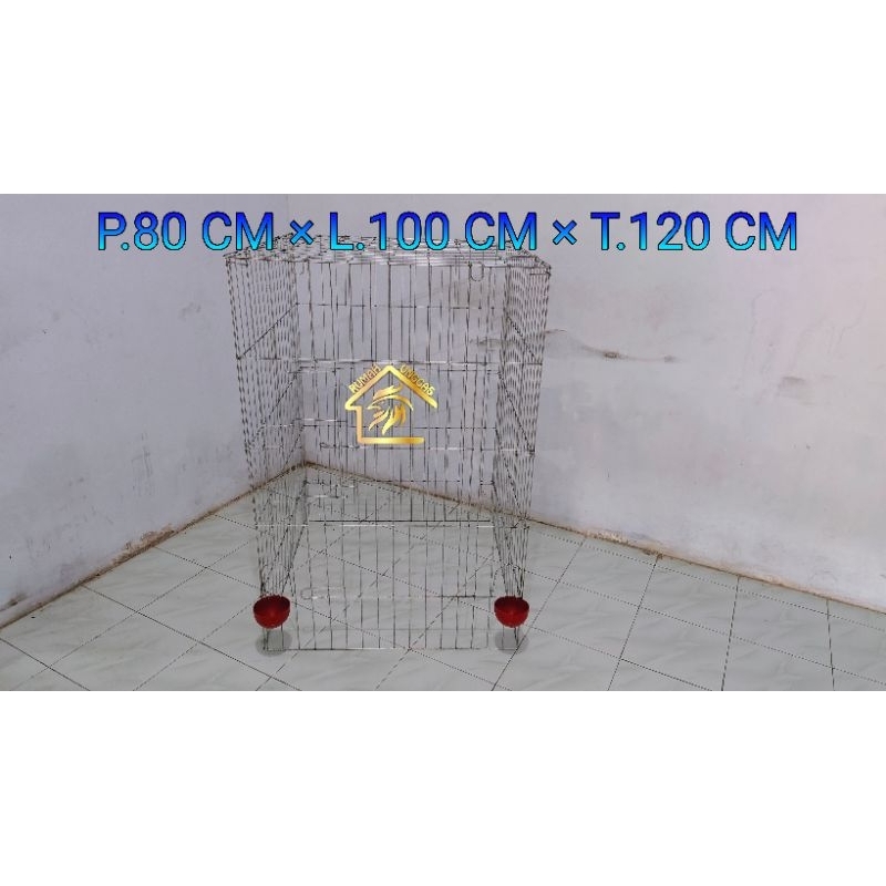 GALVANIS KANDANG AYAM LIPAT P.80×L.100×T.120 FLAYING PANE