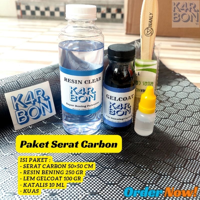 Paket Carbon Asli Serat Hexagon Jacquard Spreadtow Plain Twill