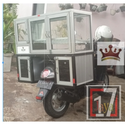 BOOTH PORTABLE / GEROBAK MOTOR UNTUK AYAM GORENG