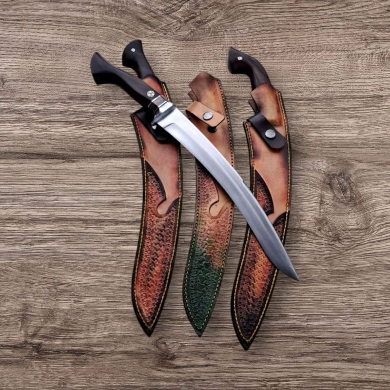 pisau bohler k110,modelan bongkok udang sarung kulit asli