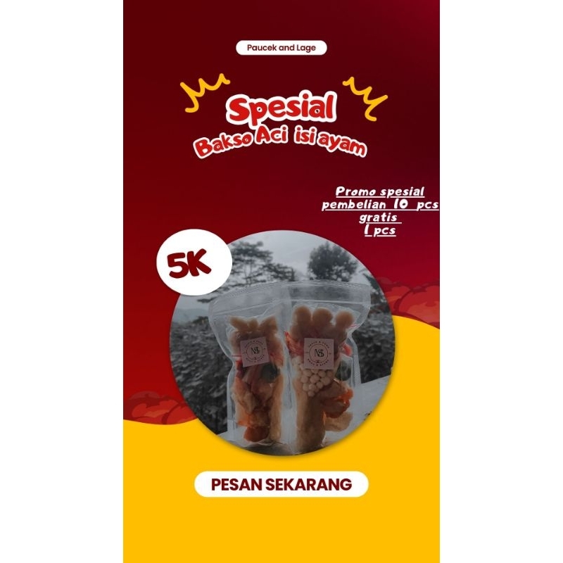 

Bakso Aci pedas isi lengkap