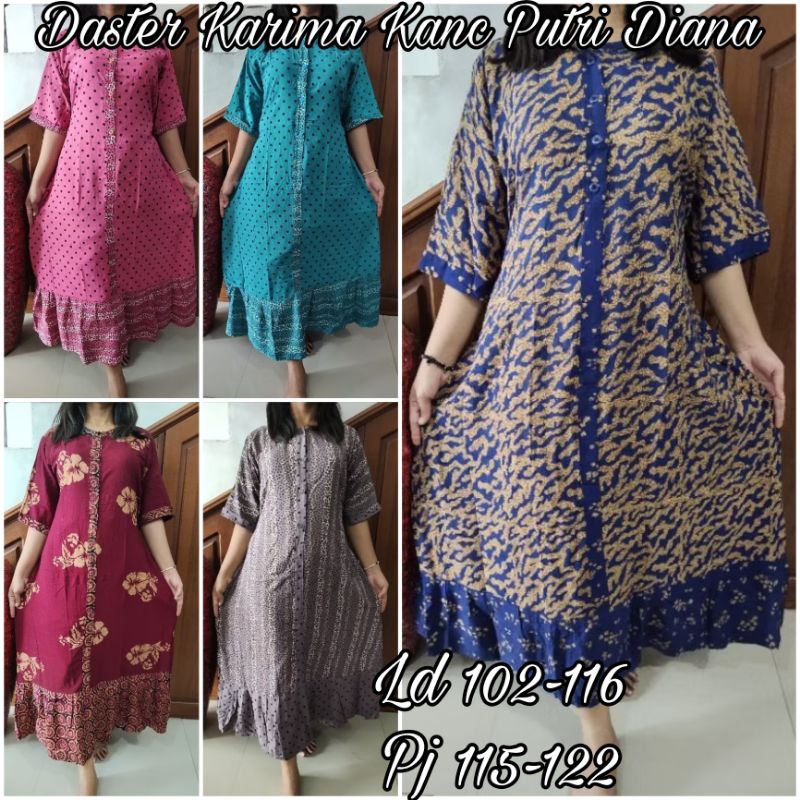 Daster Karima Kancing By Putri Diana