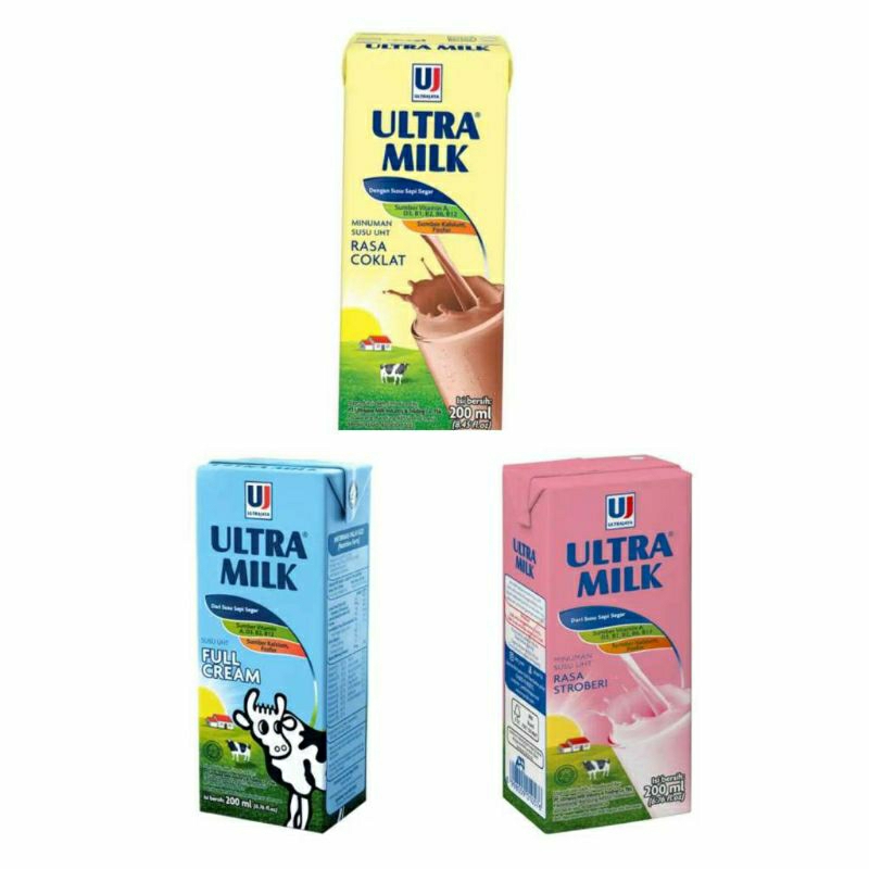 

susu ultra uht 200ml ( 1pcs ) by pasar Tasik online