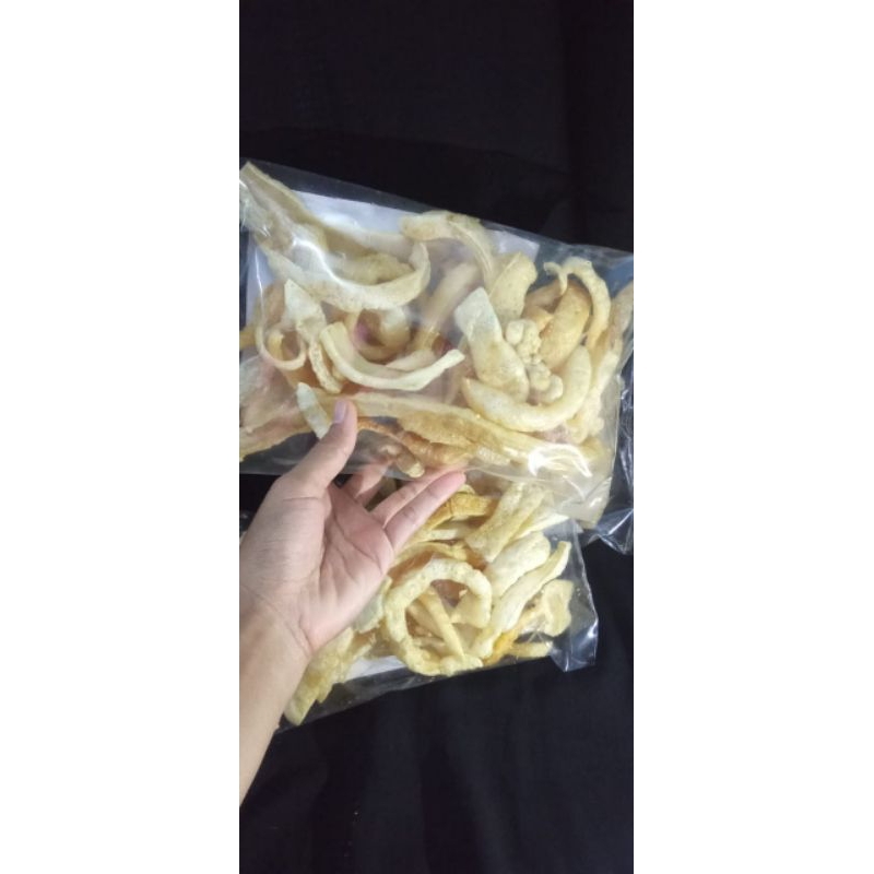 

kerupuk kulit sapi asli/kikil goreng/tunjang goreng