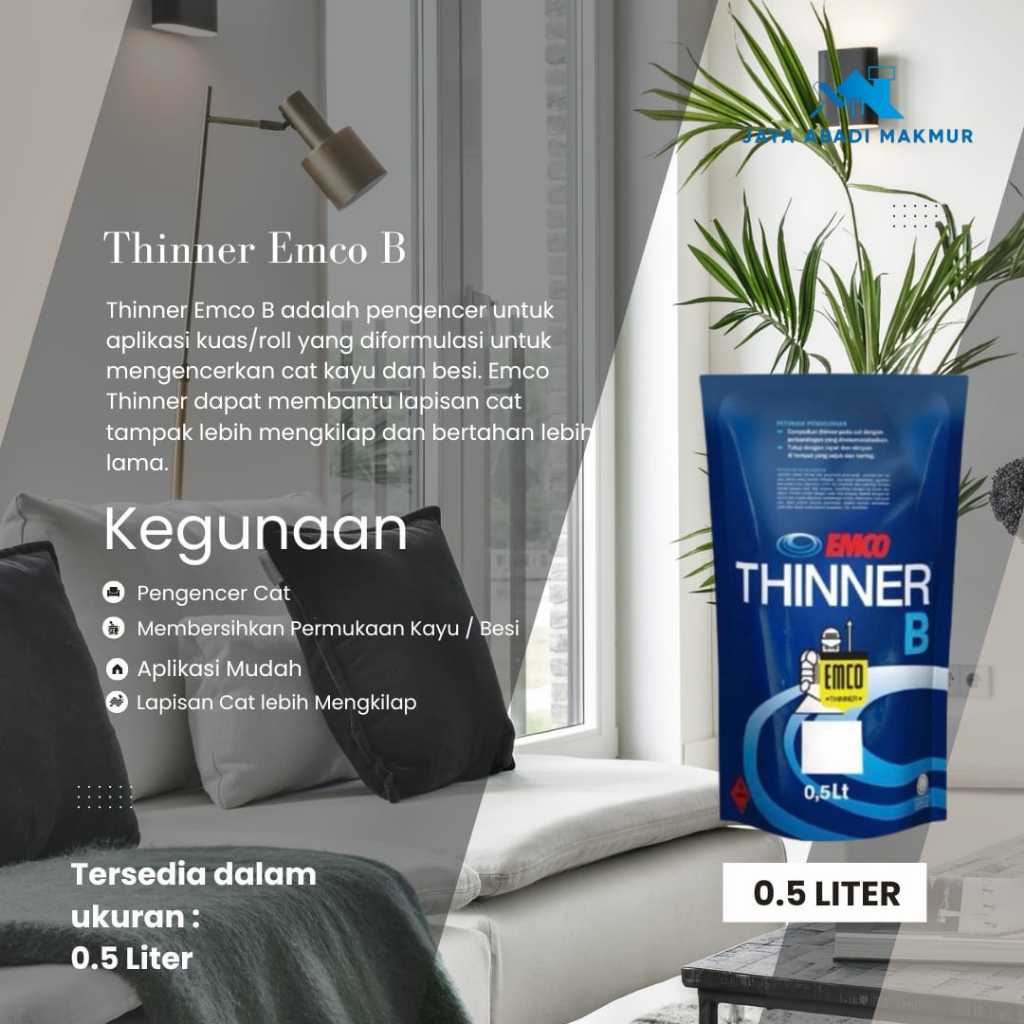 Thinner Emco B 0.5 Liter / Pengencer Cat Kayu dan Besi