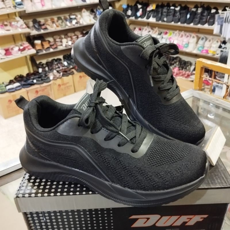 Sepatu Sneakers Hitam, sekolah/kerja.Duff.