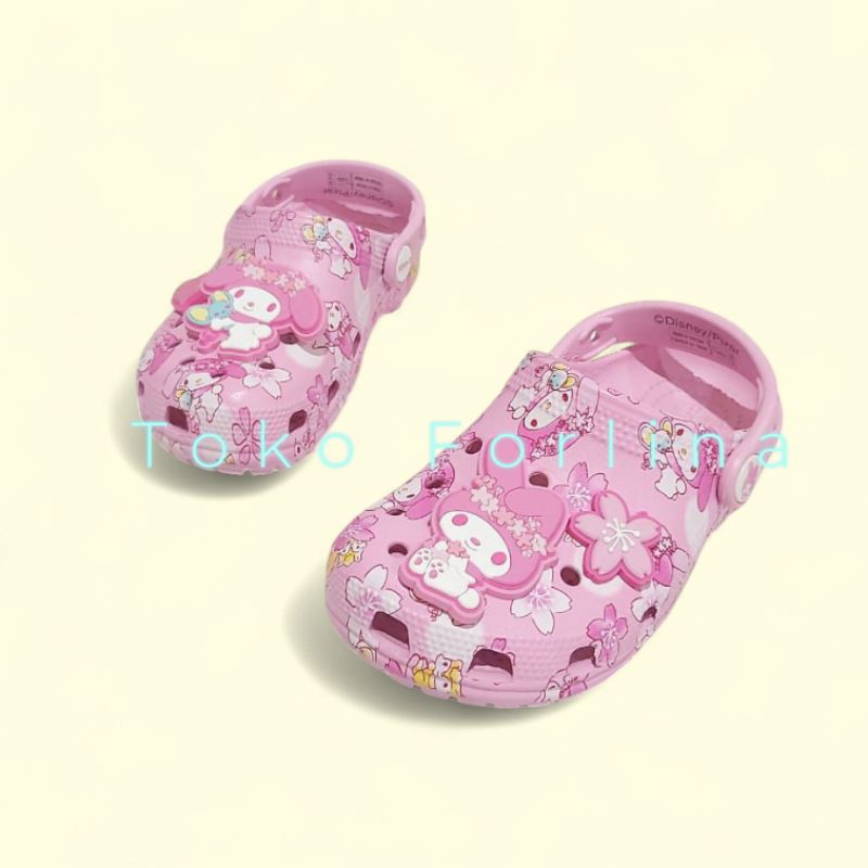 Crocs my melody kids n junior/ sandal crocs my melody kids n junior/sandal slip on anak/sandal crocs