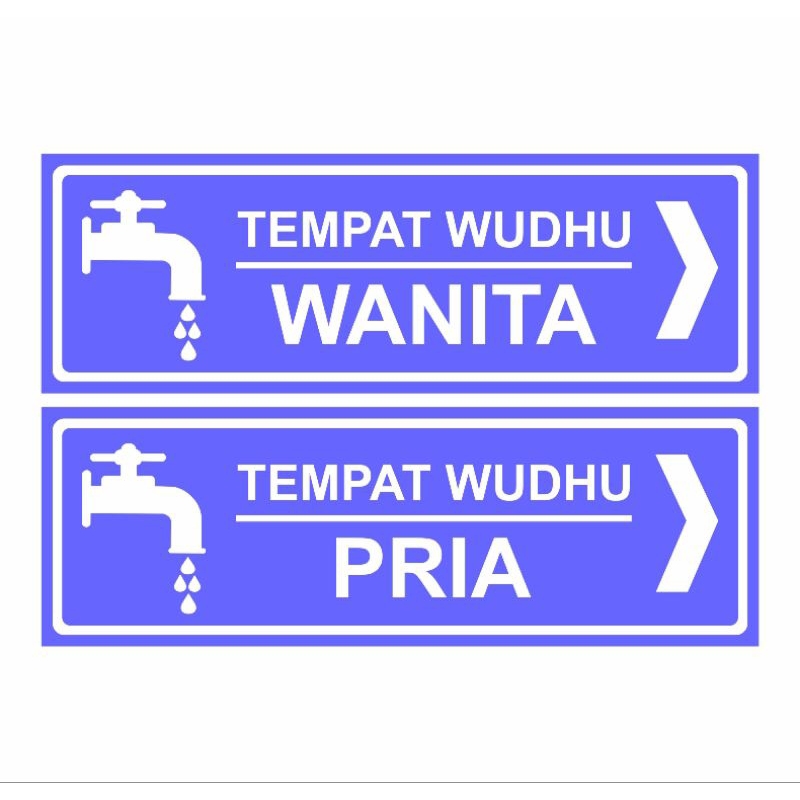 1PCS PAPAN INFORMASI AKRILIK CUSTOM TULISAN TEMPAT WUDHU Akrilik Sign Dinding