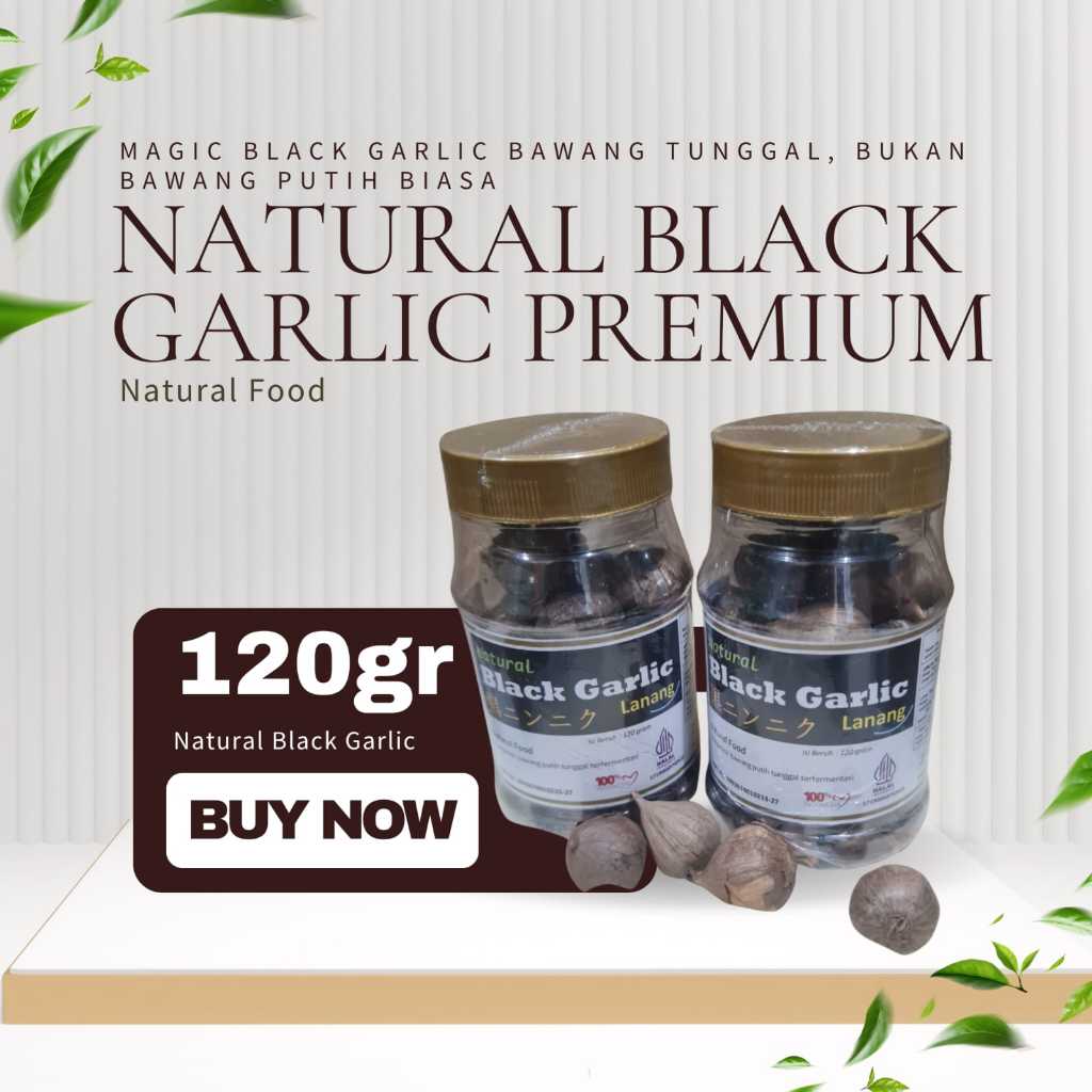 

Natural Black Garlic (ORIGINAL) / Bawang Putih Tunggal Hitam / Bawang Lanang Hitam