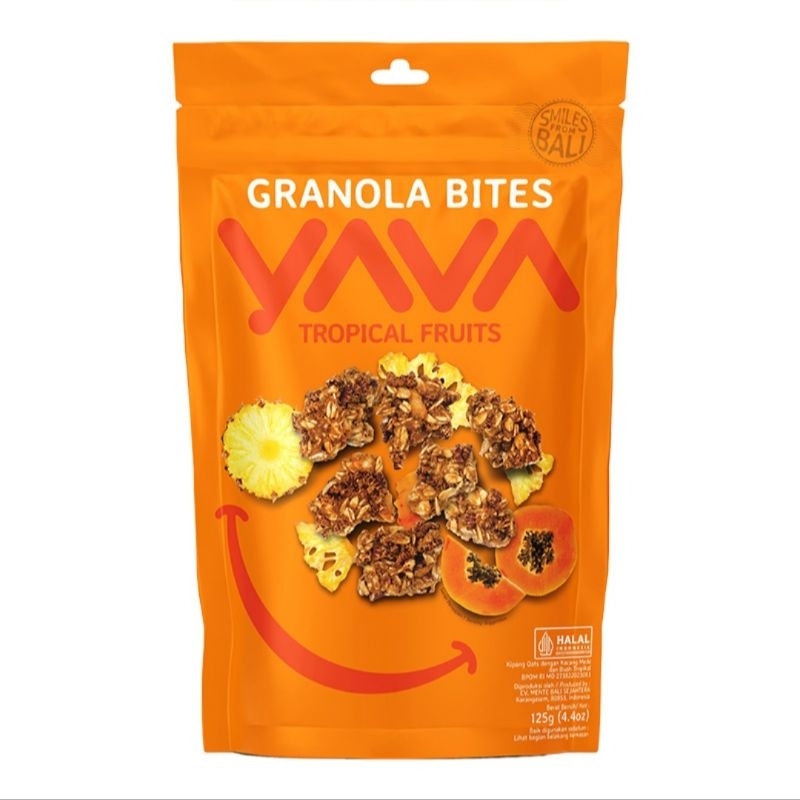 

YAVA Granola Bites Coconut Banana 125 g YAVA PopCorn 60gr Sea Salt Caramel PopCorn Chocolate Peanut