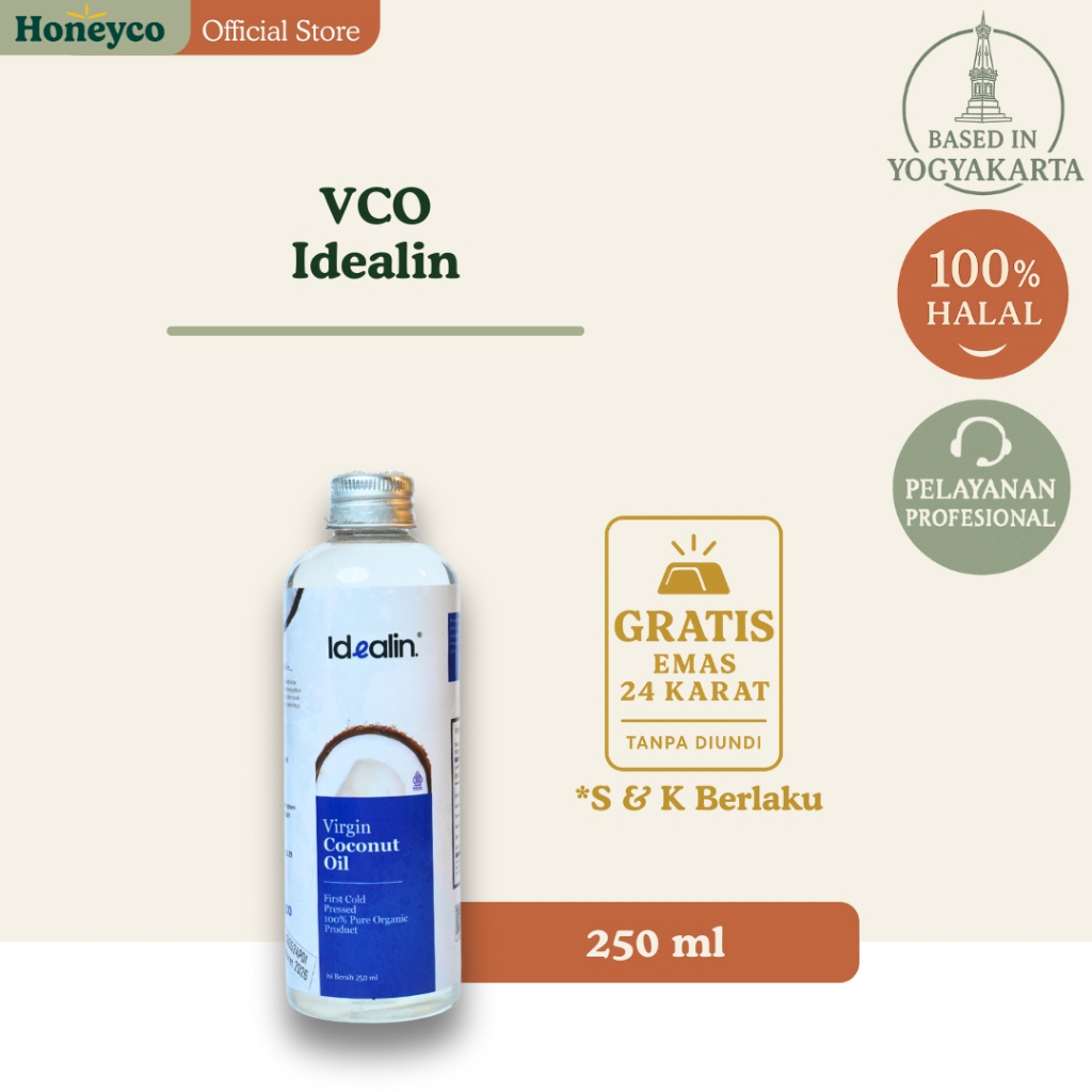 

Idealin Vco Minyak Kelapa Extra Virgin Coconut Oil - 250ml