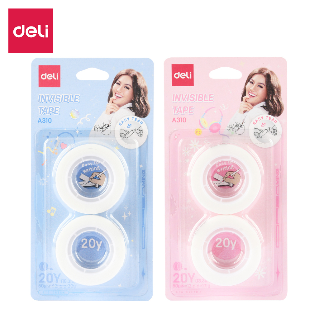 

Deli x Agnes Mo Invisible Tape / Selotip Transparan Bisa Ditulis Pulpen A310