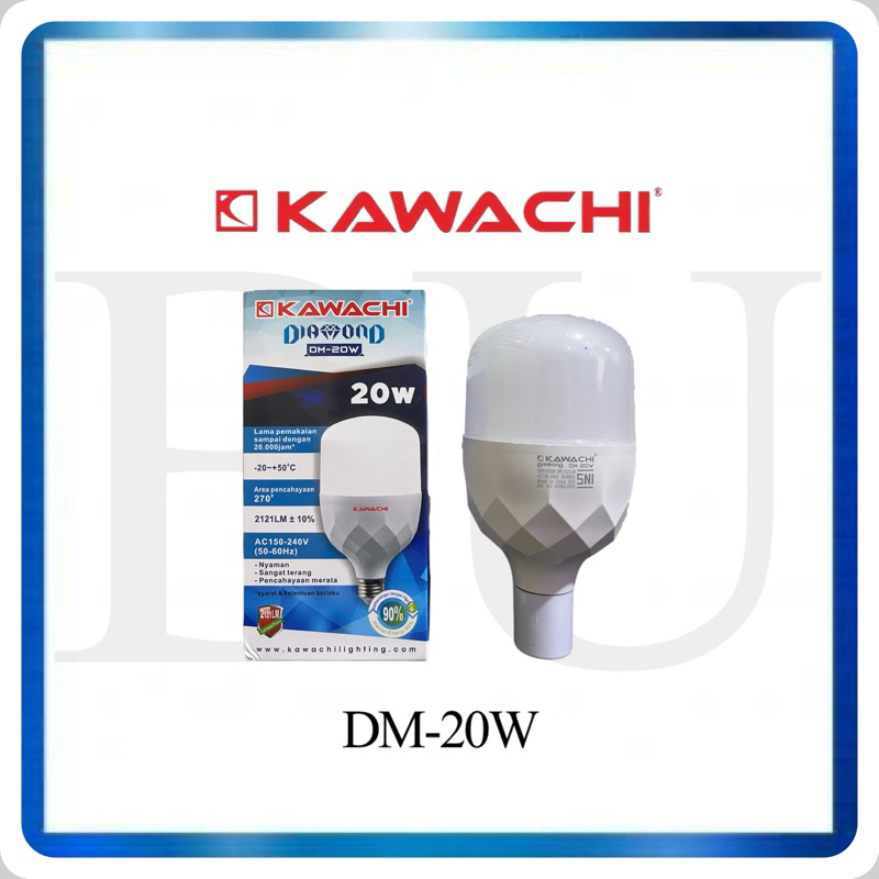 Bola Lampu LED Diamond Kawachi 20 WATT DM-20W Kapsul Capsul LED