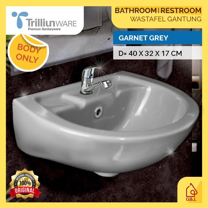 WASTAFEL GANTUNG TRILLIUNWARE GARNET GREY (BODY ONLY) / WASTAFEL CUCI TANGAN GANTUNG TRILLIUN WARE M