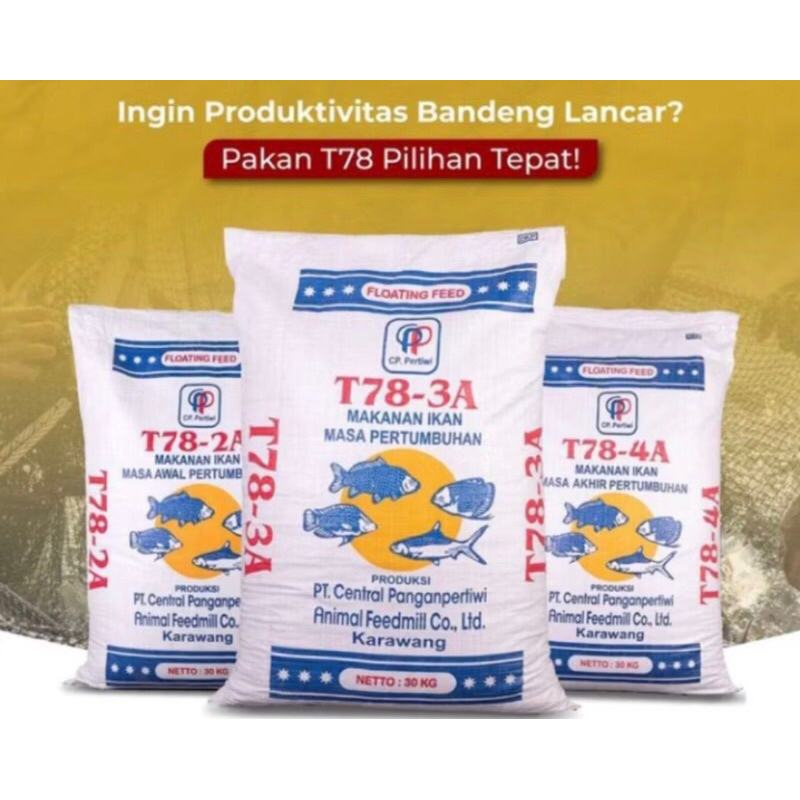 pelet ikan t78-3a 30kg untuk ikan lele patin gurami