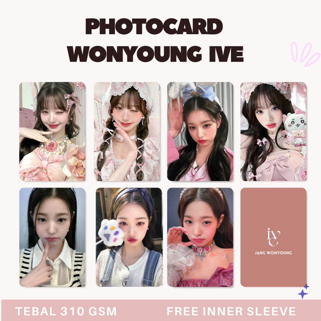 IVE Jang Wonyoung Selca Photocard Premium lomo card  Photocard Wonyoung ive
