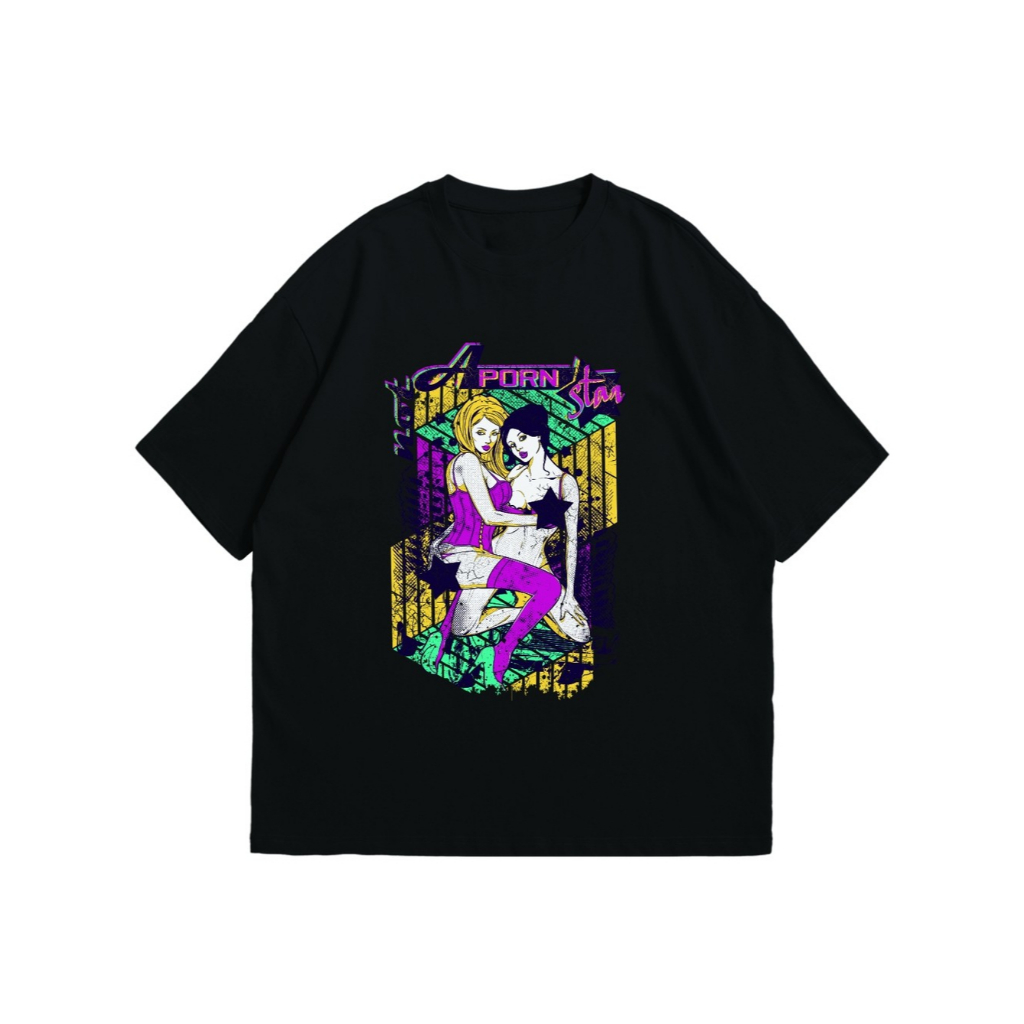 ELEMENS STORE Original T-Shirt Black Koas Pria Kaos Cowo VOL 02 PORNSTAR