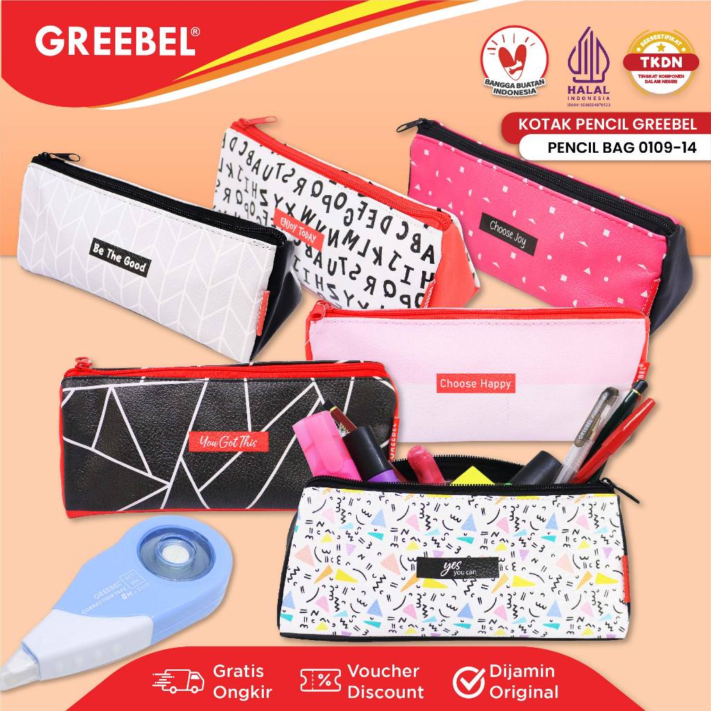 

GREEBEL Tempat Pensil / PENCIL BAG 0109-14 / Kotak Pensil Anak Sekolah / Timur Agung Grosir