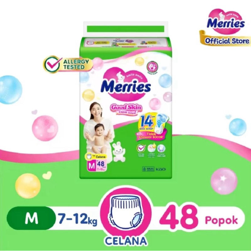Makassar ! Merries Pants M48 Good Skin Popok merries Celana Bayi
