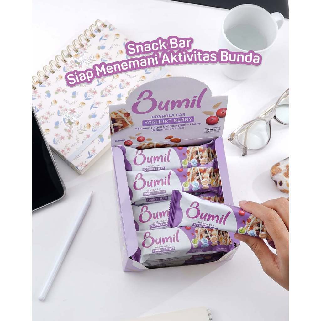 

Bumil - Granola Bar Yoghurt Berry / Healthy Granola Bar / Cimilan Bumil /Dijual Satuan