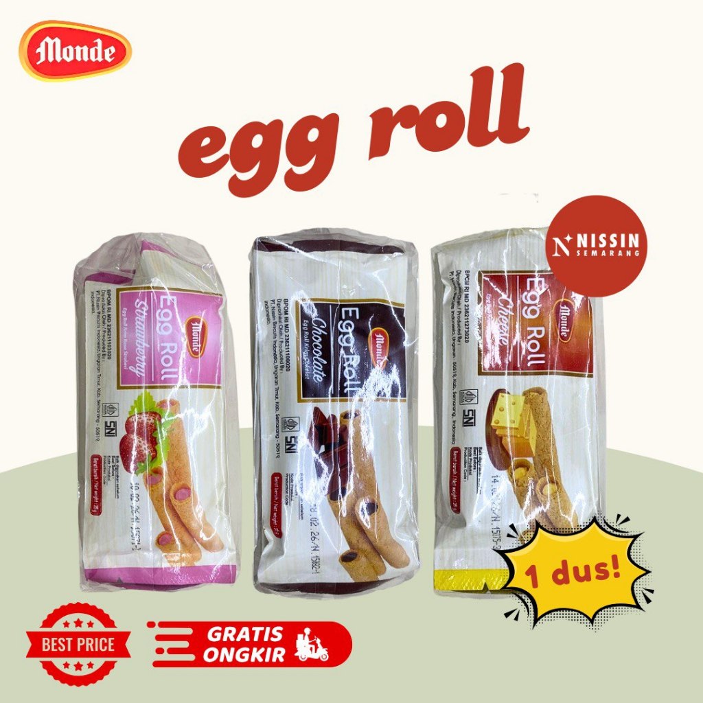 1 Dus Nissin Monde Egg Roll 35gr isi 12pak