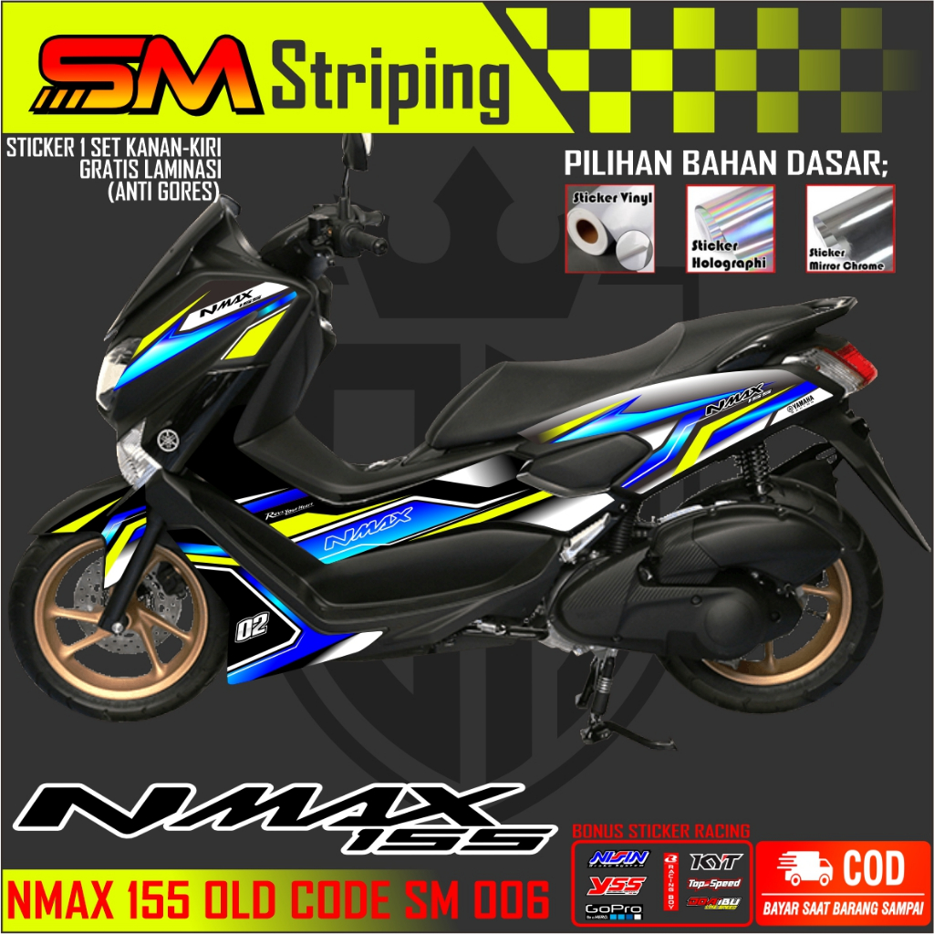 Stiker Decal Nmax Lama Stiker Sticker Striping Variasi List Motor Nmax Old Lis Yamaha Nmax ARS 006