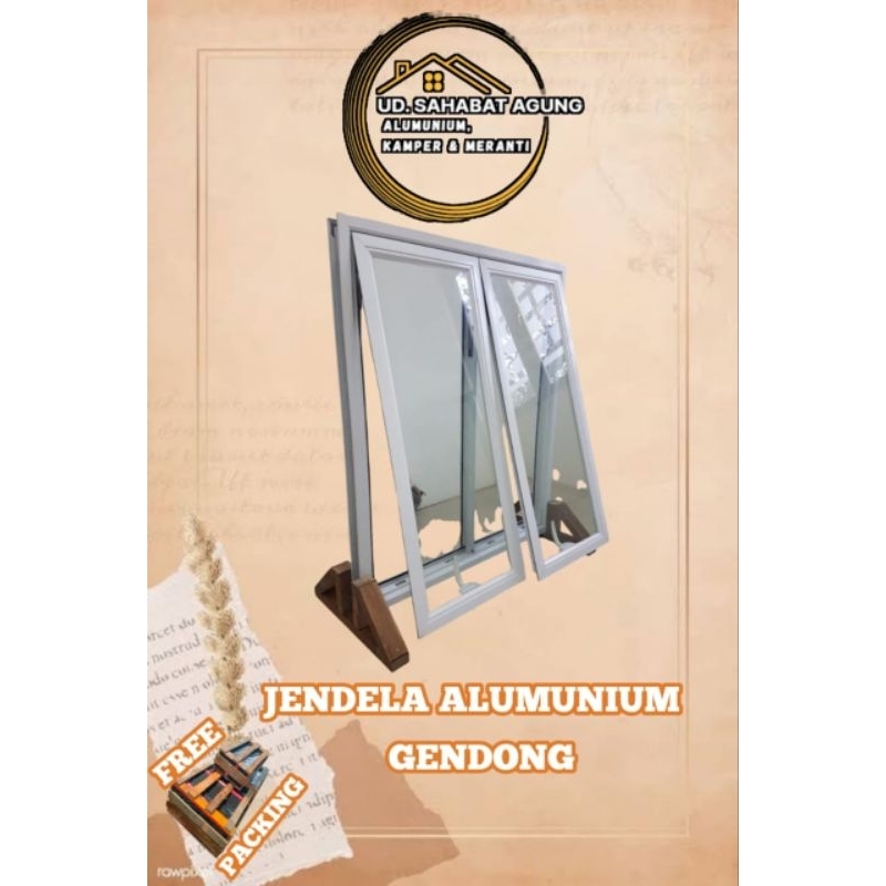 KUSEN JENDELA ALUMUNIUM GANDENG/DABEL UKURAN T 100 X L100