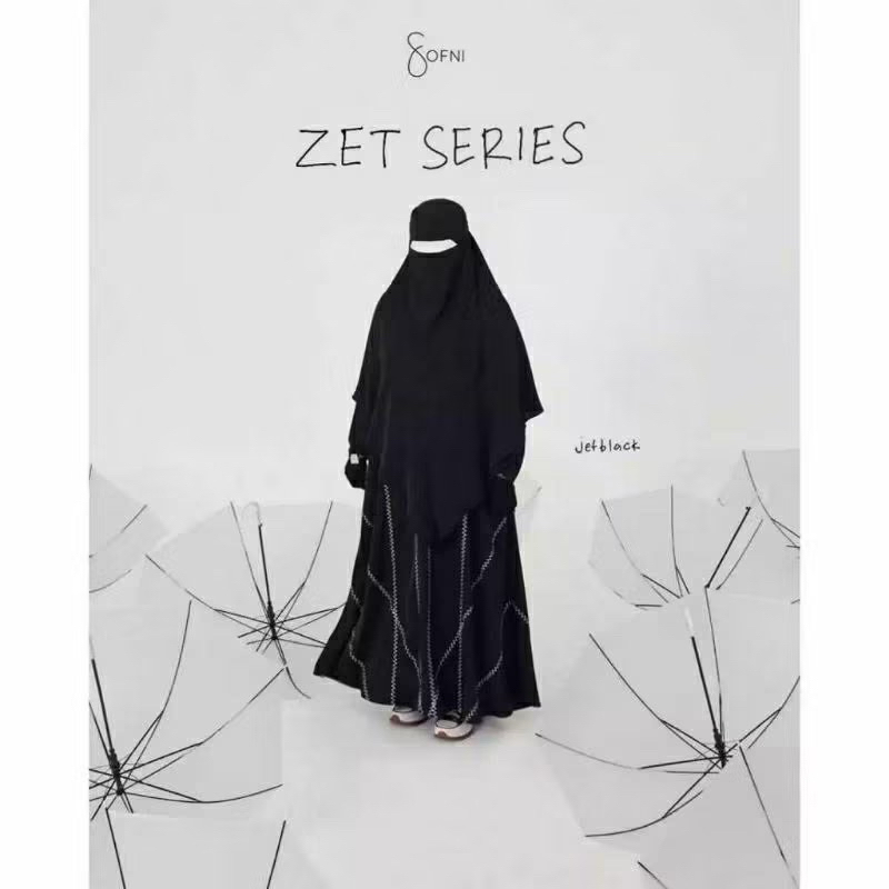SOFNI zet series abaya black size S Preloved