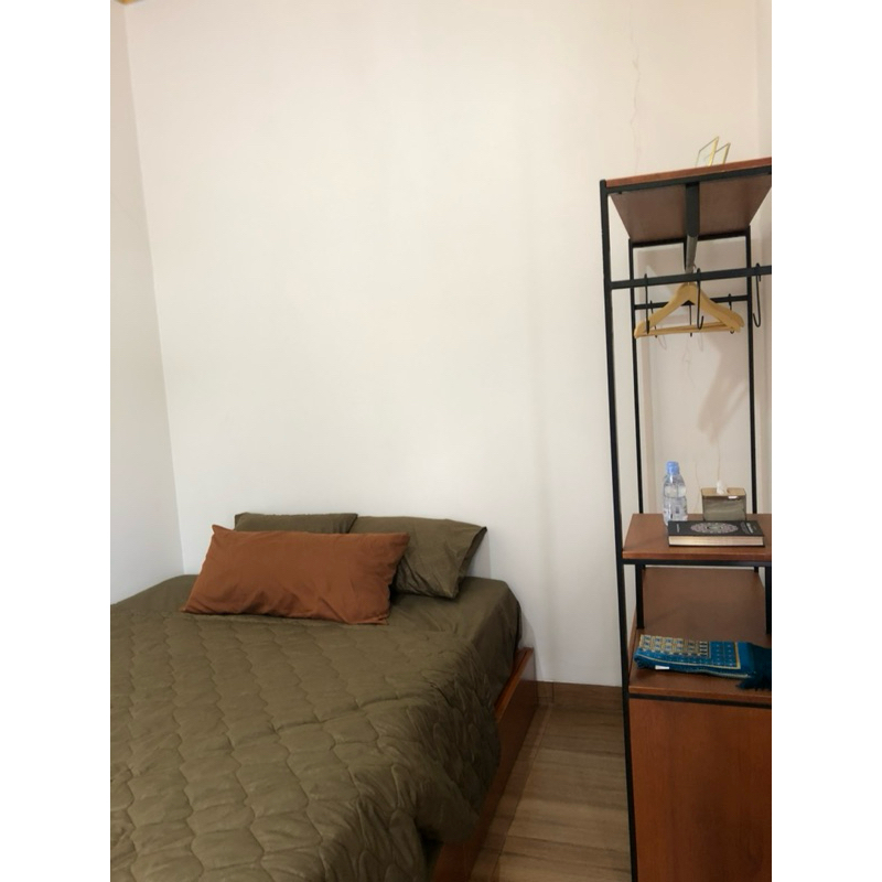 Kasur springbed dan dipan kayu jati ada laci storage