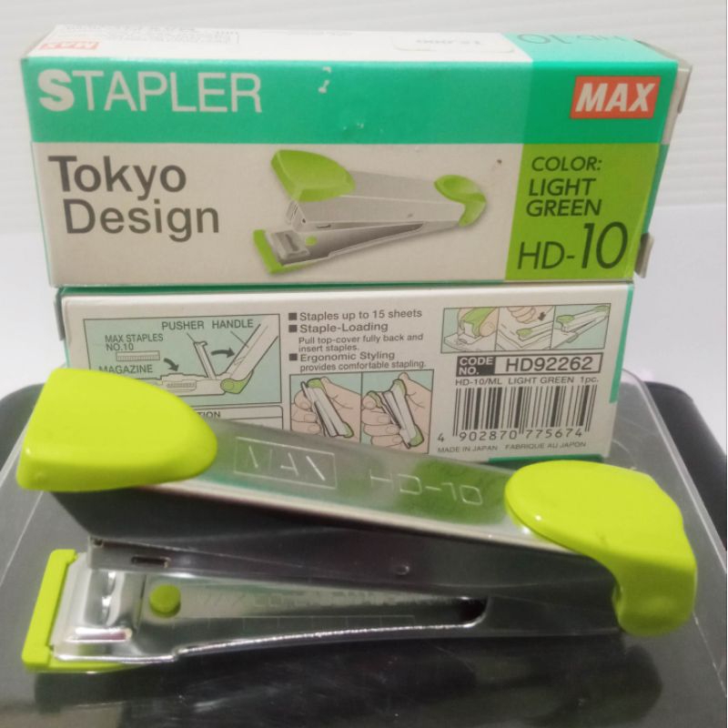 

STAPLER MAX HD-10 LIGHT GREEN TOKYO DESIGN