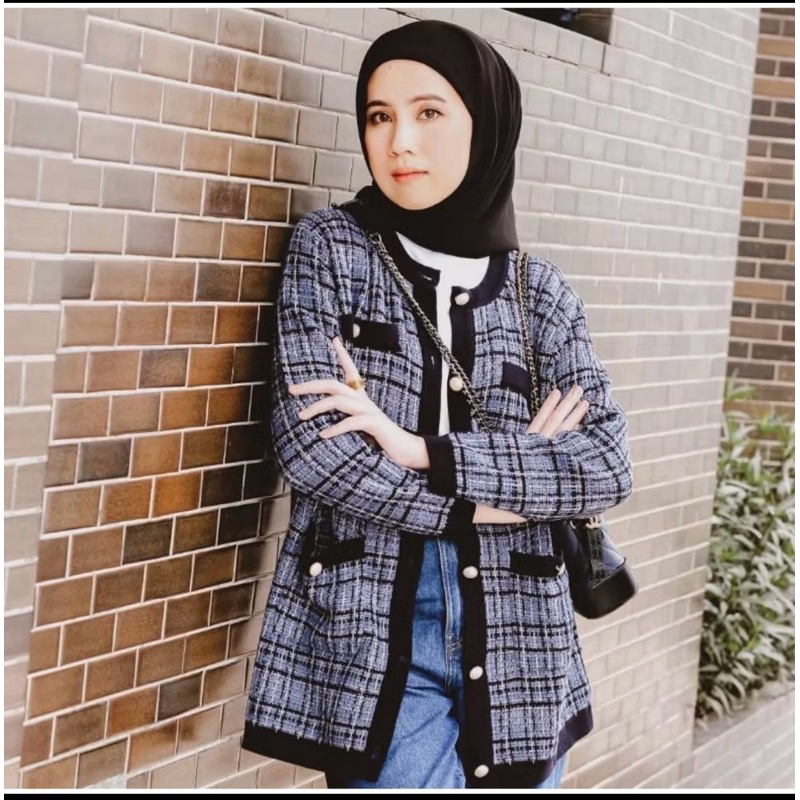 New Cardigan Knit/ Tweed