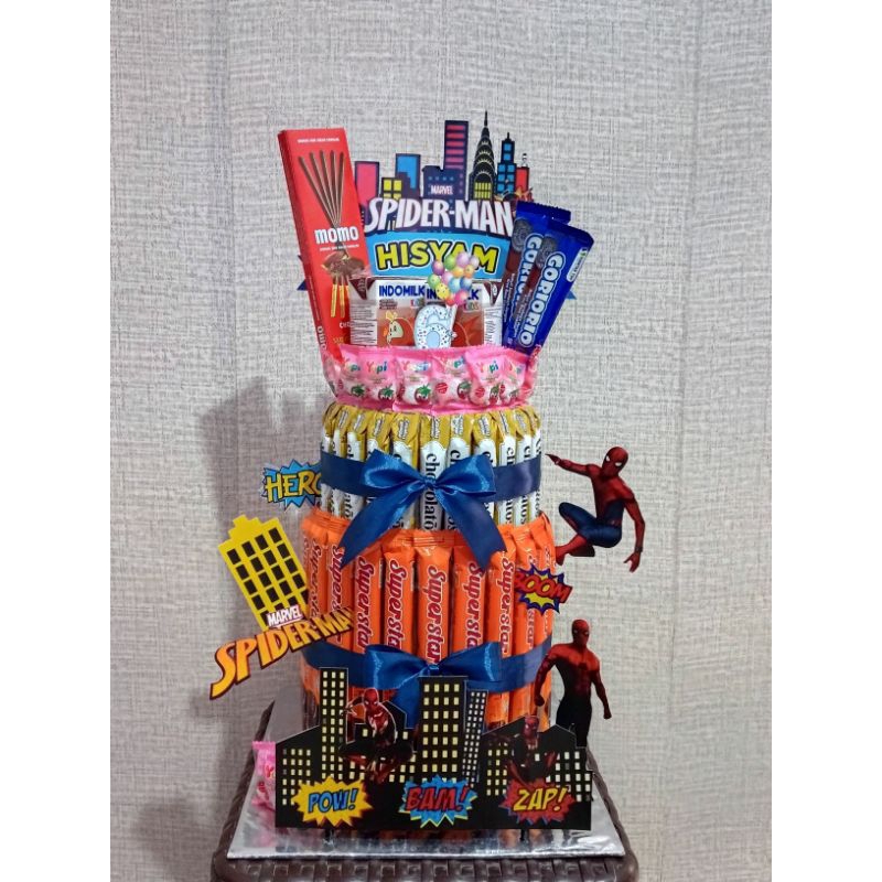 

Kue Ulang Tahun/Cake Snack Tower/tarik uang/cake snack karakter