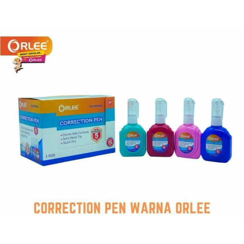 

Correction Pen ORLEE / Tip-x Cair Orlee Premium OR-WR15ML Warna warni (1 PCS)