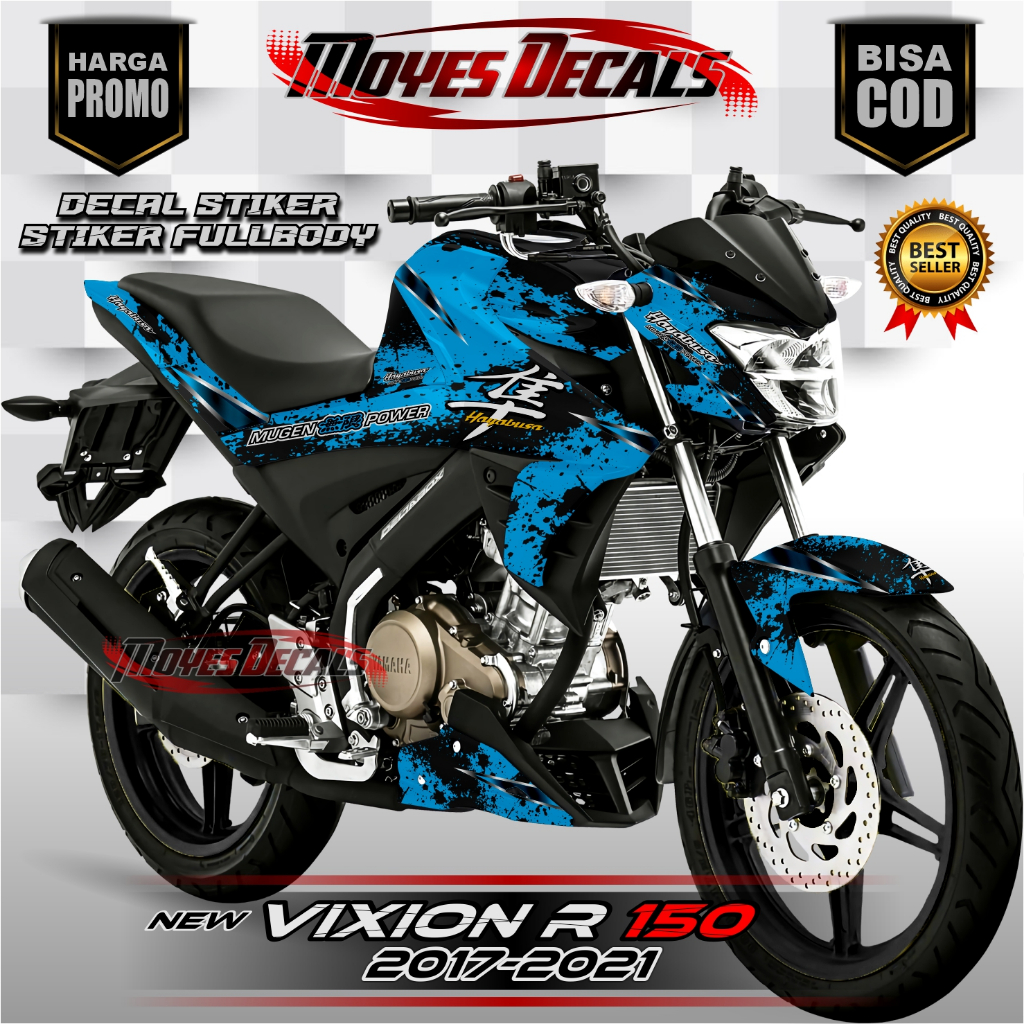 Moyes Decal Stiker - Decal Motor Vixion R - Stiker Motor Vixion R Fullbody 2017-2021 Desain Hayabusa