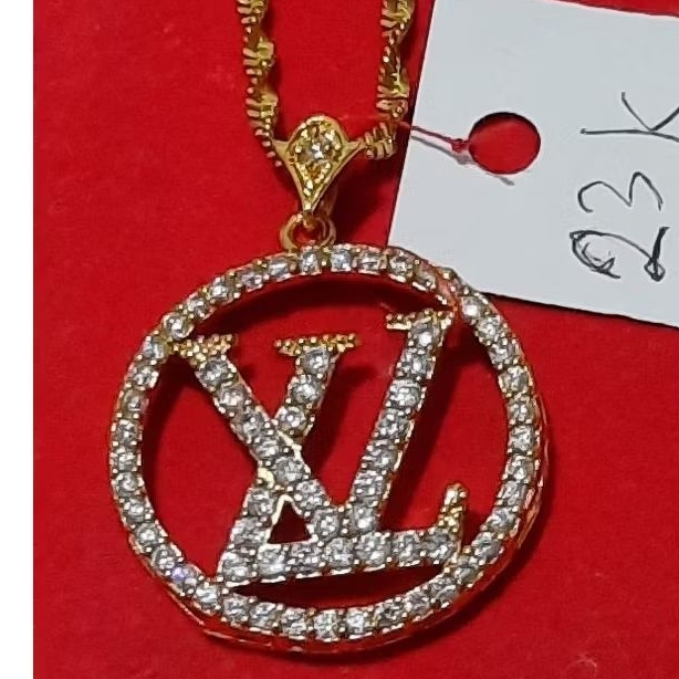 kalung panjang dan liontin branded gold plated 23k jw
