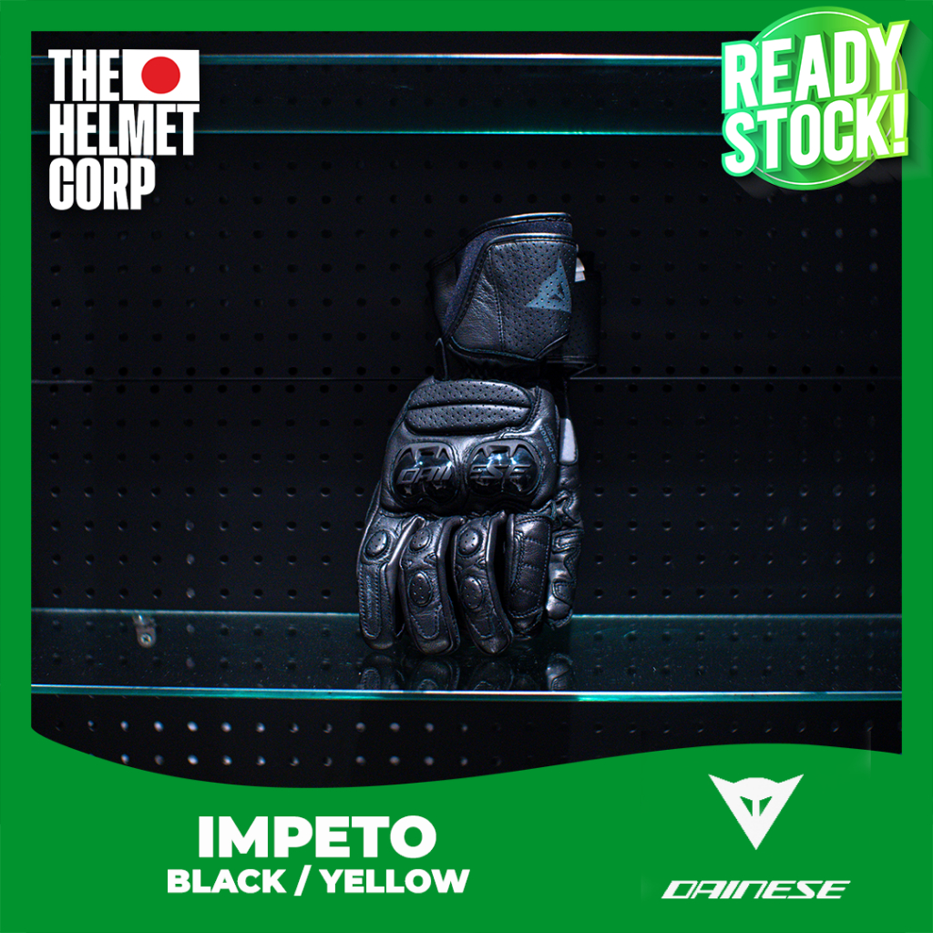 GLOVE DAINESE IMPETO BLACK SARUNG TANGAN RIDING