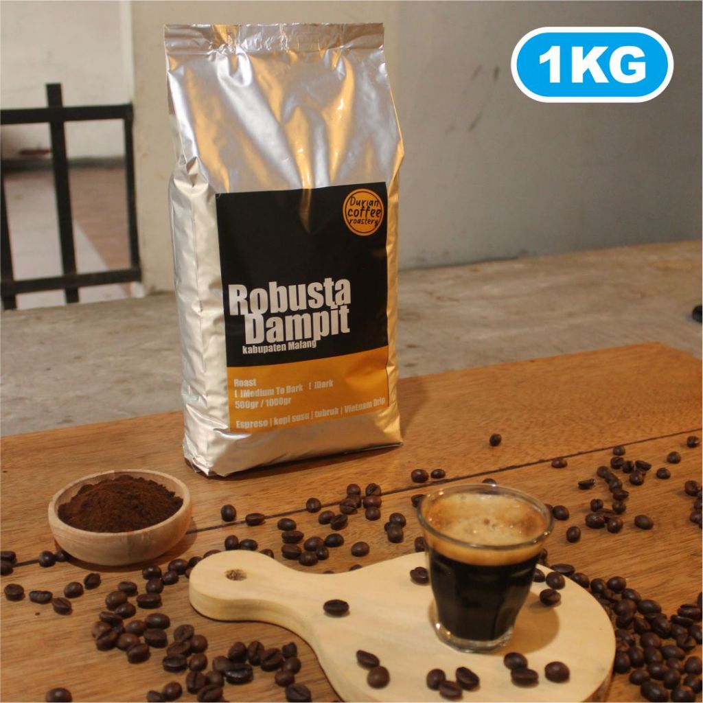 

Robusta Dampit - Roast Bean / Bubuk / biji kopi Kualitas Super 1Kg