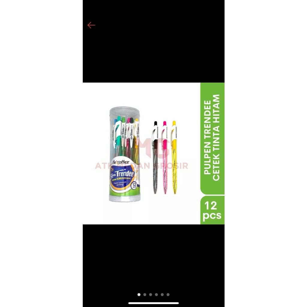 

Pulpen/Pen cetekan lancar Flexoffice super Trendee 0.7mm
