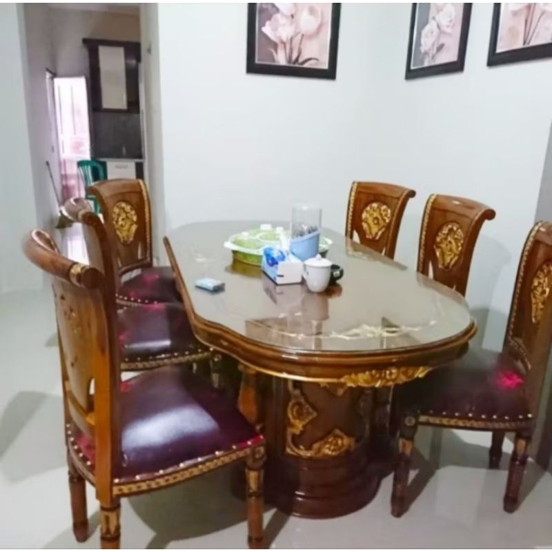 kursi makan salina jati, kursi makan jati